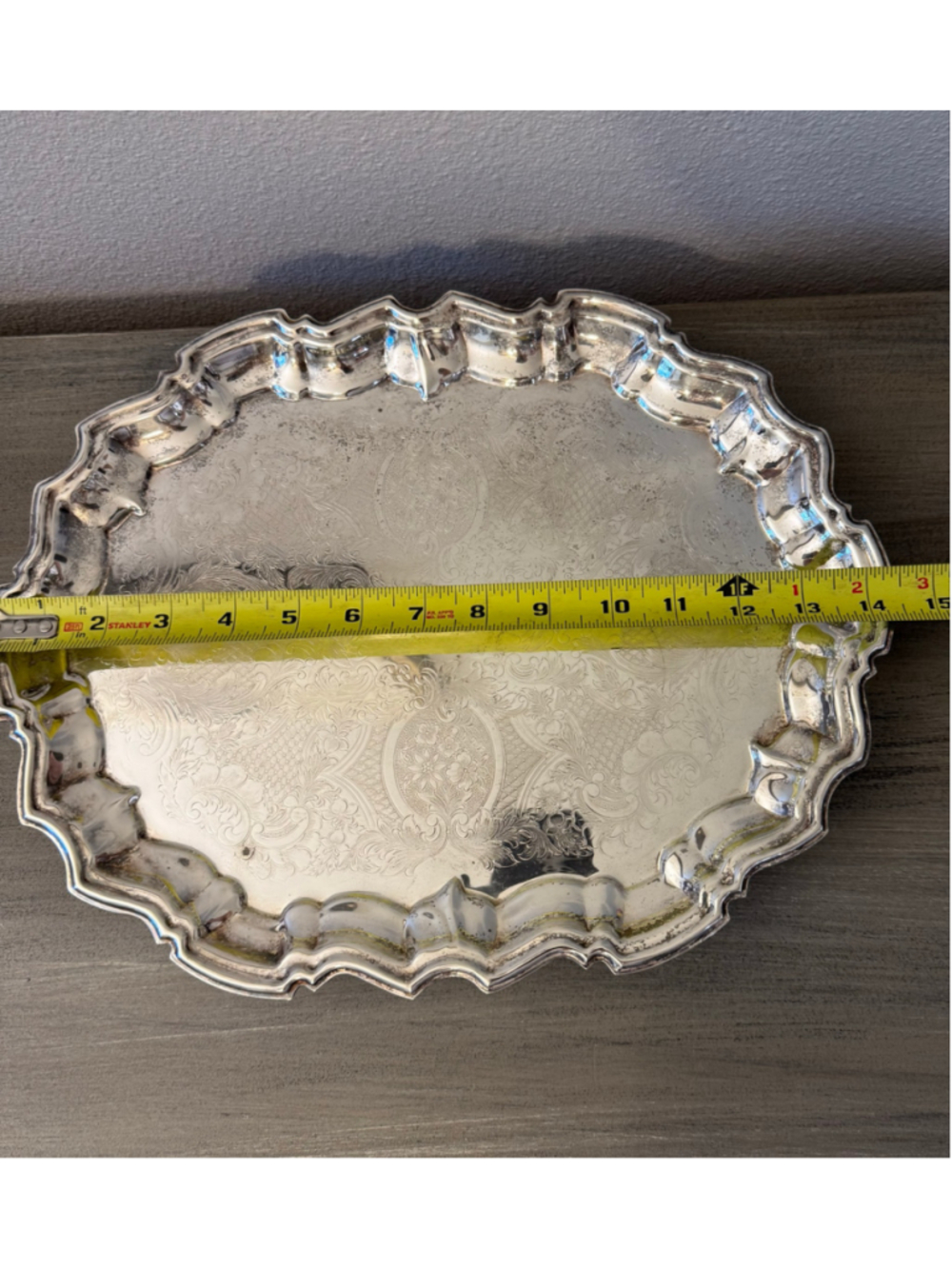 Vtg W. & S. Blackinton Silverplated Footed Serving Tray Ornate Engraved 14.5x11 - Picture 4 of 13